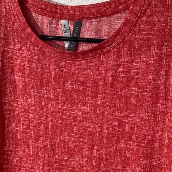 Jaclyn Intimates NEW - Sz L - super soft T-shirt - red / white heathered - Picture 3 of 5